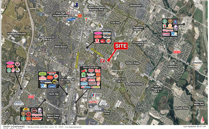 Pictures of Land property located at Heatherwilde & Wells Branch Parkway, Austin, TX 78660 for lease - image #1