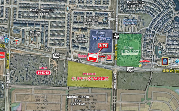 Pictures of Retail property located at NWC of US-380 & Main St, Little Elm, TX 76227 for lease - image #1
