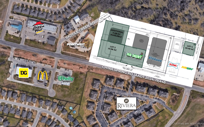 Pictures of Land property located at China Spring Rd @ Saddle Creek Rd, Waco, TX 76708 for lease - image #1