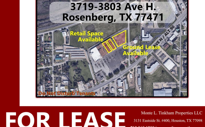Pictures of Retail property located at 3803 Avenue H, Rosenberg, TX 77471 for lease - image #1