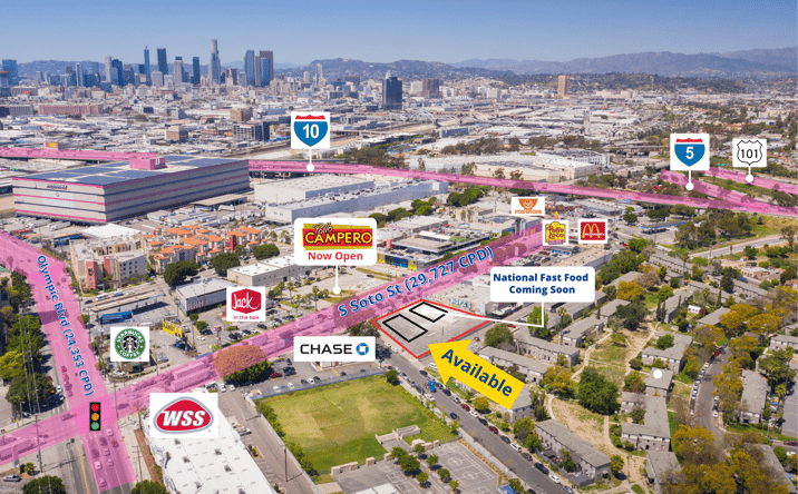 Pictures of Retail, Land, Restaurant property located at 1308 S Soto St, Los Angeles, CA 90023 for lease - image #1