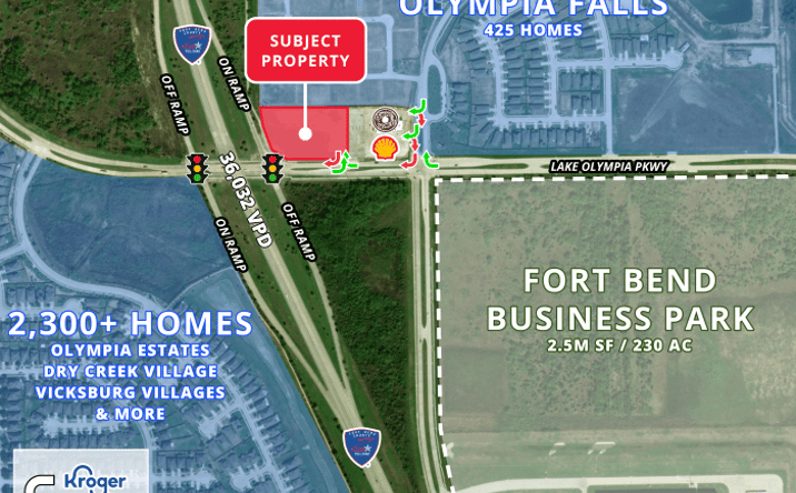 Pictures of Retail, Land property located at NEC Fort Bend Pkwy Toll Rd & Lake Olympia Pkwy, Fresno, TX 77545 for lease - image #1