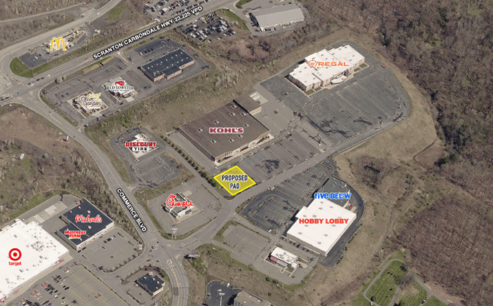 Pictures of Retail, Land property located at 3907 Commerce Blvd, Dickson City, PA 18519 for lease - image #1