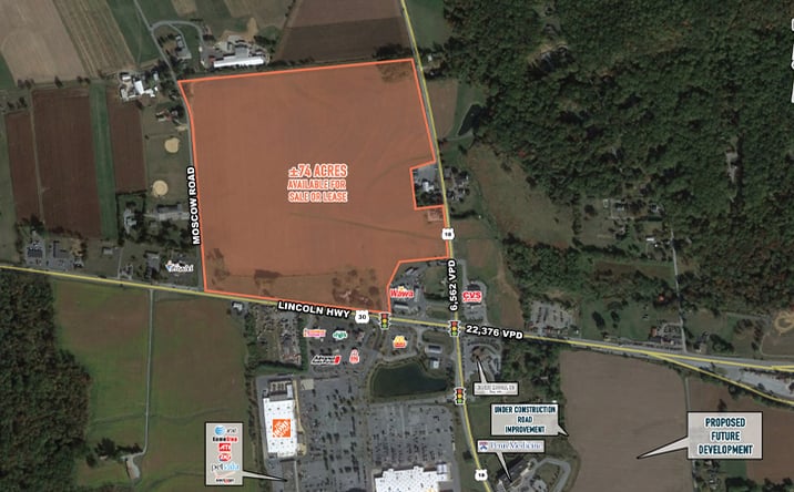 Pictures of Retail, Land, Restaurant property located at 3975 W Lincoln Hwy, Parkesburg, PA 19365 for lease - image #1