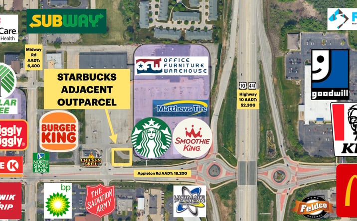 Pictures of Retail, Land, Restaurant property located at 1578 Appleton Rd, Menasha, WI 54952 for lease - image #1