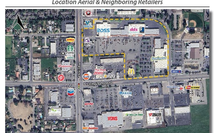 Pictures of Retail property located at NEQ of Kings Canyon Road & Clovis Avenue, Fresno, CA 93727 for lease - image #1