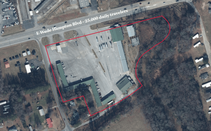 Pictures of Land property located at 13435 E Wade Hampton Blvd, Greer, SC 29651 for lease - image #1
