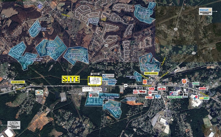 Pictures of Retail, Land property located at E Wade Hampton Blvd & Pine Ridge Rd, Duncan, SC 29365 for lease - image #1
