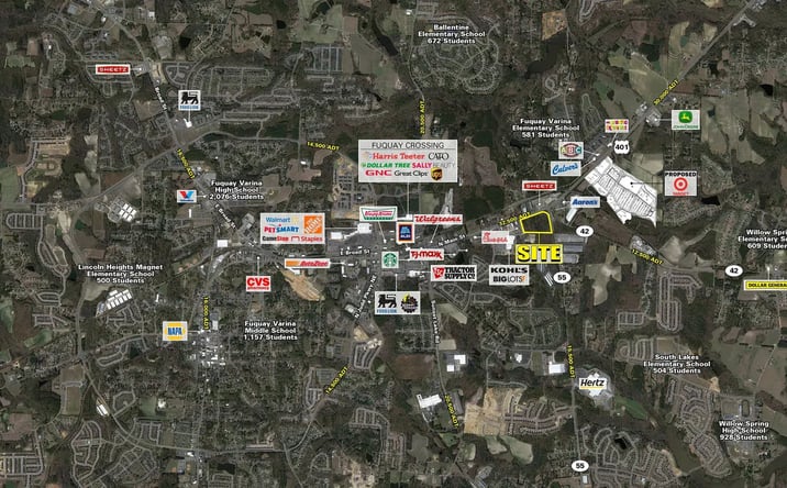 Pictures of Land property located at N Main St & NC 55 Hwy, Fuquay-Varina, NC 27526 for lease - image #1
