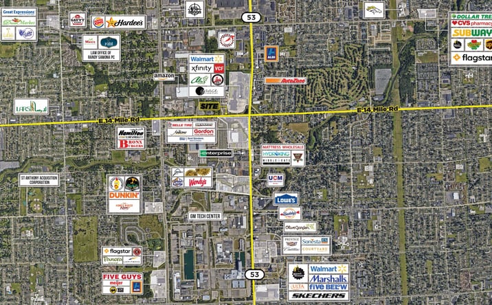 Pictures of Retail, Land property located at 7251 E 14 Mile Rd, Sterling Heights, MI 48312 for lease - image #1