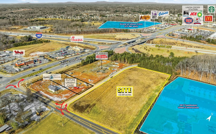 Pictures of Land property located at Union Cross Rd & I-40, Kernersville, NC 27284 for lease - image #1