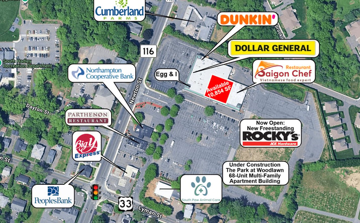 Pictures of Retail, Restaurant property located at 487 Newton St, South Hadley, MA 01075 for lease - image #1