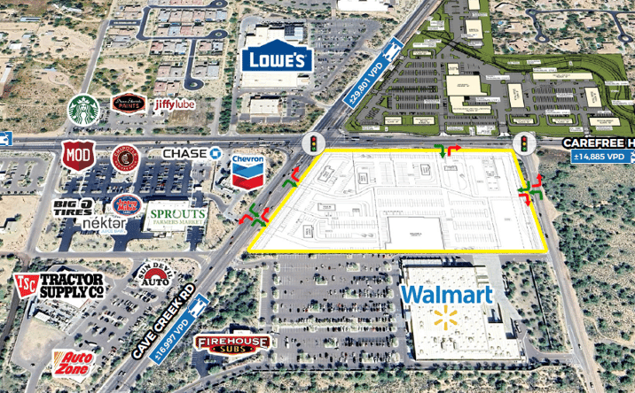 Pictures of Retail, Land property located at Cave Creek Rd & Carefree Highway, Cave Creek, AZ 85331 for lease - image #1