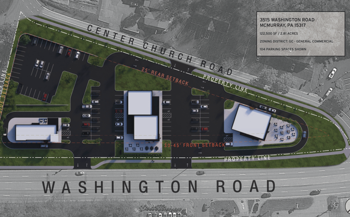 Pictures of Retail, Land property located at 3515 Washington Rd, Canonsburg, PA 15317 for lease - image #1