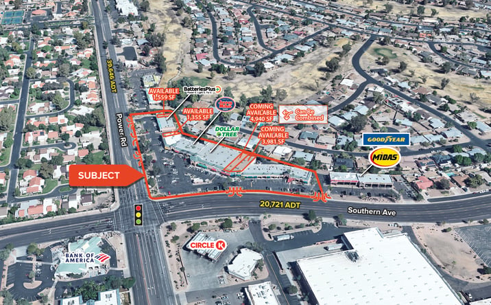 Pictures of Retail, Office property located at 1145-1155 S Power Rd, Mesa, AZ 85206 for lease - image #1