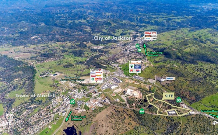 Pictures of Land property located at Hwy 104 & Ridge Rd, Sutter Creek, CA 95685 for lease - image #1