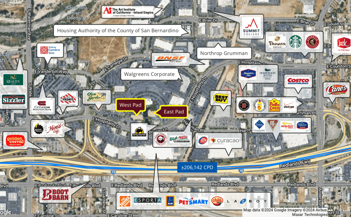 Pictures of Land property located at NEQ of East Hospitality Lane & Harriman Place, San Bernardino, CA 92408 for lease - image #1