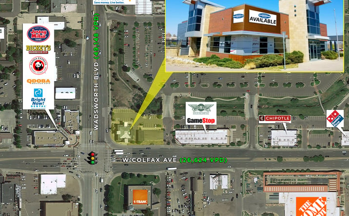 Pictures of Retail, Office, Special Purpose property located at 7595 W Colfax Ave, Lakewood, CO 80214 for lease - image #1