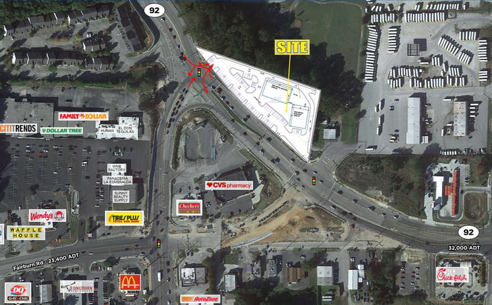 Pictures of Land property located at 5955 Hwy 92, Douglasville, GA 30134 for lease - image #1