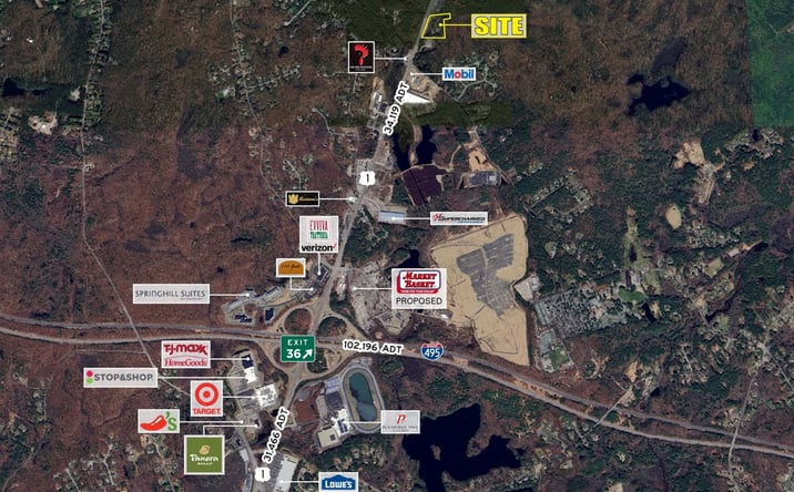 Pictures of Land property located at 485 Washington St, Wrentham, MA 02093 for lease - image #1
