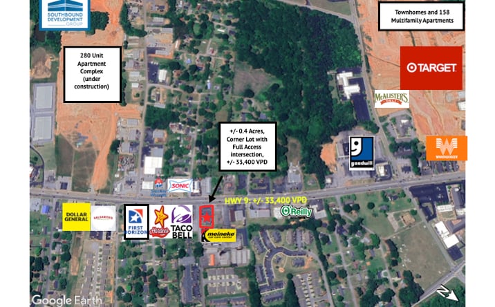 Pictures of Retail, Land, Restaurant property located at 3214 Boiling Springs Rd, Boiling Springs, SC 29316 for lease - image #1