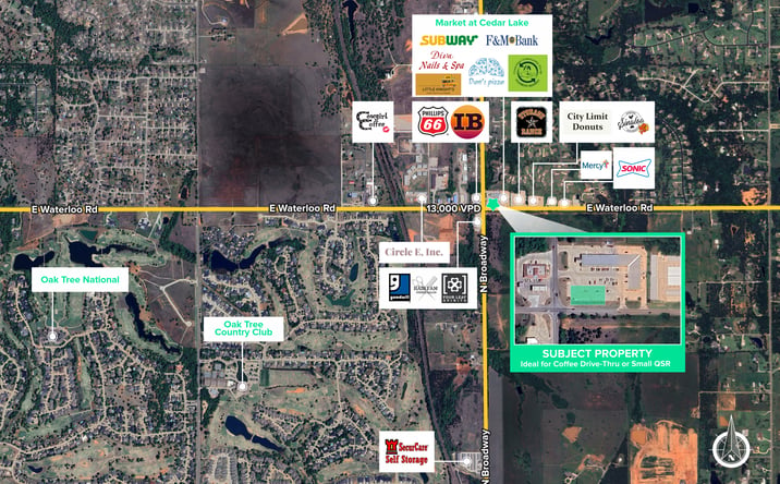 Pictures of Land, Retail property located at 121 E Waterloo Rd, Edmond, OK 73034 for lease - image #1