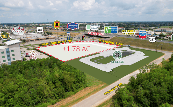 Pictures of Retail, Land property located at SEC Jimmy Johnson Blvd. & Memorial Blvd., Port Arthur, TX 77640 for lease - image #1