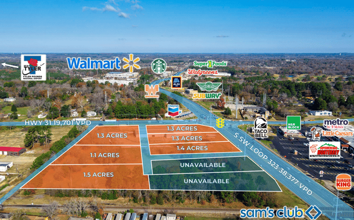 Pictures of Retail, Land, Restaurant property located at 3800 Chandler Hwy, Tyler, TX 75702 for lease - image #1