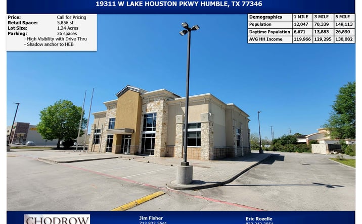 Pictures of Retail, Restaurant property located at 19311 W Lake Houston Pkwy, Humble, TX 77346 for lease - image #1