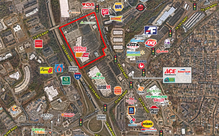 Pictures of Retail property located at 100 Green Springs Hwy, Birmingham, AL 35209 for lease - image #1