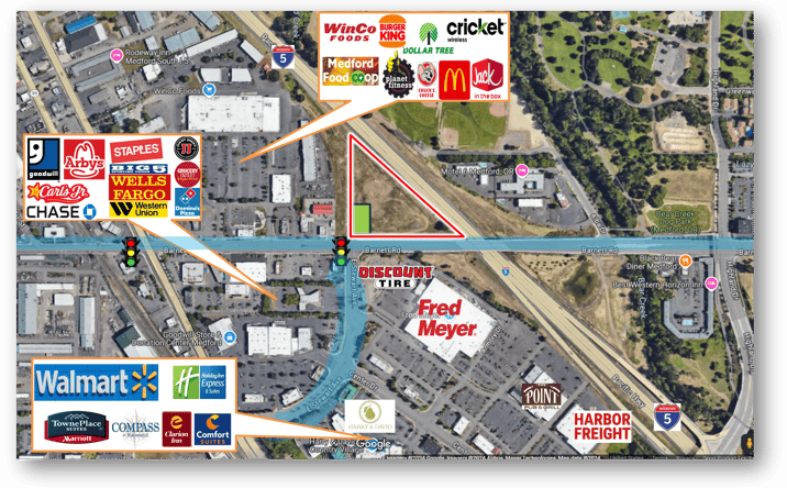 Pictures of Retail, Restaurant property located at E Barnett Rd, Medford, OR 97504 for lease - image #1