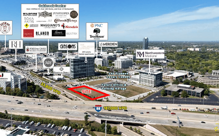 Pictures of Retail, Office, Land, Restaurant property located at 2150 McDonald Dr, Oak Brook, IL 60523 for lease - image #1