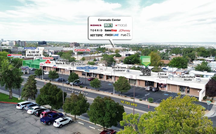Pictures of Retail property located at 2633, 2677 Louisiana Blvd NE, Albuquerque, NM 87110 for lease - image #1