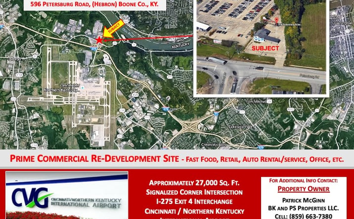Pictures of Land property located at 596 Petersburg Rd, Hebron, KY 41048 for lease - image #1