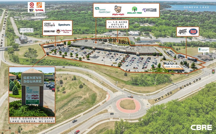 Pictures of Retail property located at 100 E Geneva Square, Lake Geneva, WI 53147 for lease - image #1