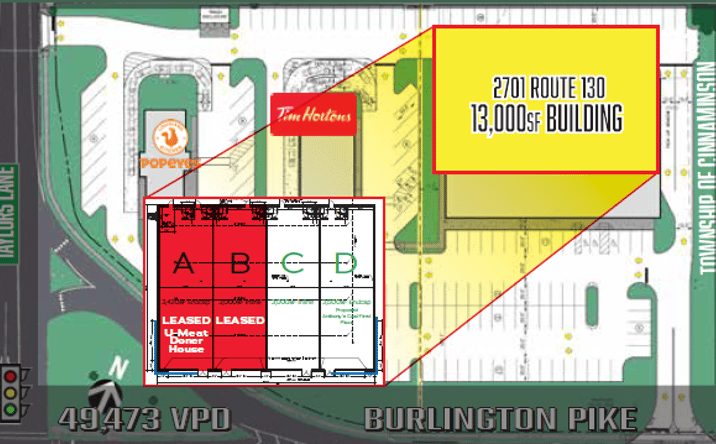 Pictures of Retail, Office, Restaurant property located at 2701 US-130, Cinnaminson, NJ 08077 for lease - image #1