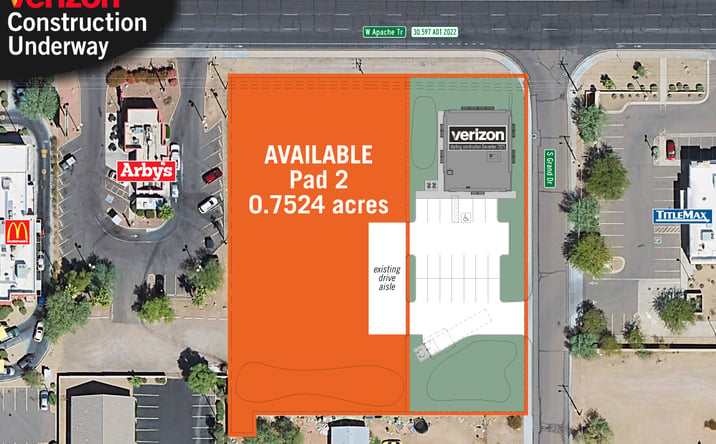 Pictures of Retail, Land, Restaurant property located at 2281 W Apache Trail, Apache Junction, AZ 85120 for lease - image #1