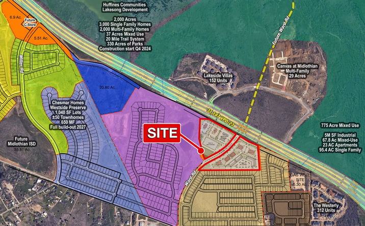 Pictures of Land property located at 287 Ward Rd, Midlothian, TX 76065 for lease - image #1