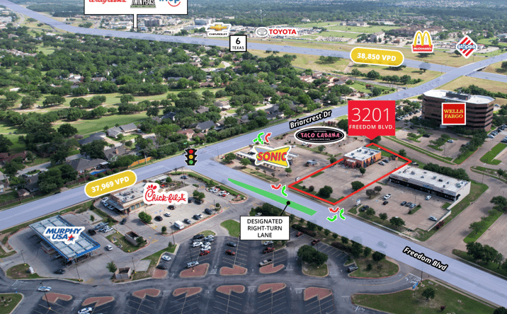 Pictures of Retail, Restaurant property located at 3201 Freedom Blvd, Bryan, TX 77802 for lease - image #1