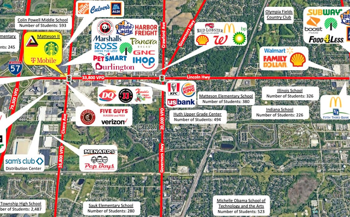 Pictures of Retail property located at 4800 Lincoln Hwy, Matteson, IL 60443 for lease - image #1