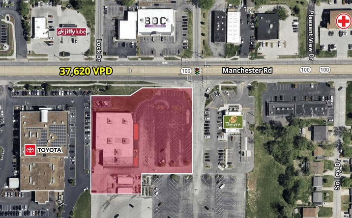 Pictures of Retail property located at 14660 Manchester Road, Ballwin, MO 63011 for lease - image #1