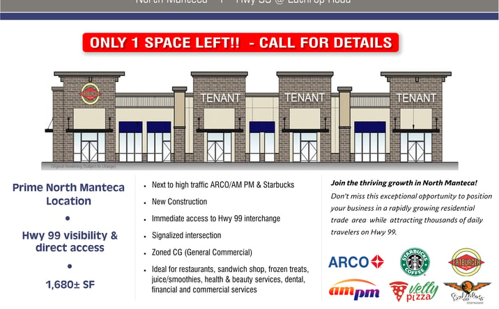 Pictures of Retail, Restaurant property located at Lathrop Rd, Manteca, CA 95336 for lease - image #1
