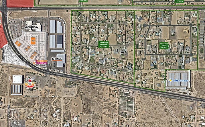 Pictures of Retail, Land property located at Ellsworth Rd & Hunt Highway, Queen Creek, AZ 85142 for lease - image #1