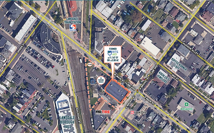 Pictures of Retail, Land property located at 10 W Main St, Lansdale, PA 19446 for lease - image #1