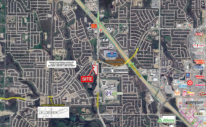 Pictures of Land property located at SEQ Heritage Trace, Fort Worth, TX 76131 for lease - image #1