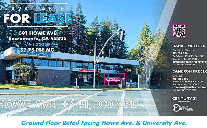 Pictures of Retail, Office property located at 391 Howe Ave, Sacramento, CA 95825 for lease - image #1