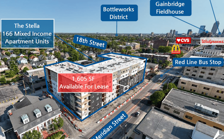 Pictures of Retail, Office, Restaurant property located at 1827 N Meridian St, Indianapolis, IN 46202 for lease - image #1