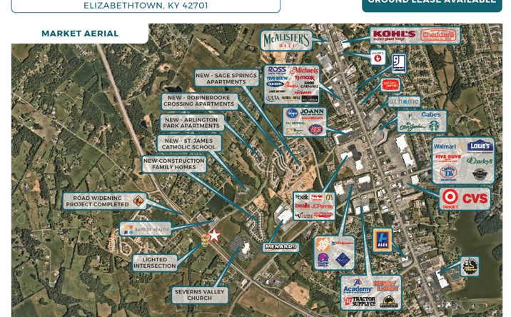 Pictures of Retail, Office, Land property located at 600 Robinbrooke Blvd, Elizabethtown, KY 42701 for lease - image #1
