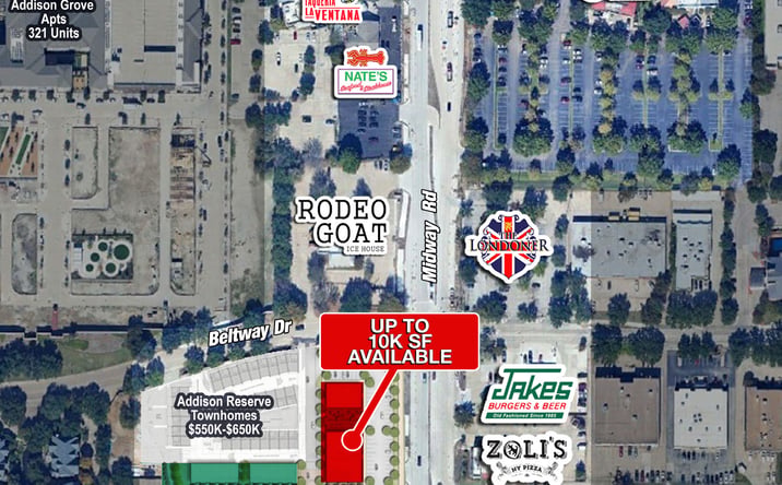 Pictures of Retail, Restaurant property located at 14755 Midway Rd, Addison, TX 75001 for lease - image #1