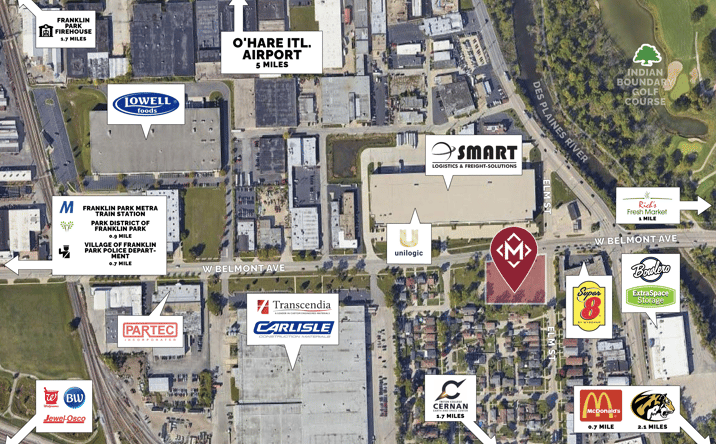 Pictures of Retail property located at 9001 W Belmont Ave, Franklin Park, IL 60131 for lease - image #1